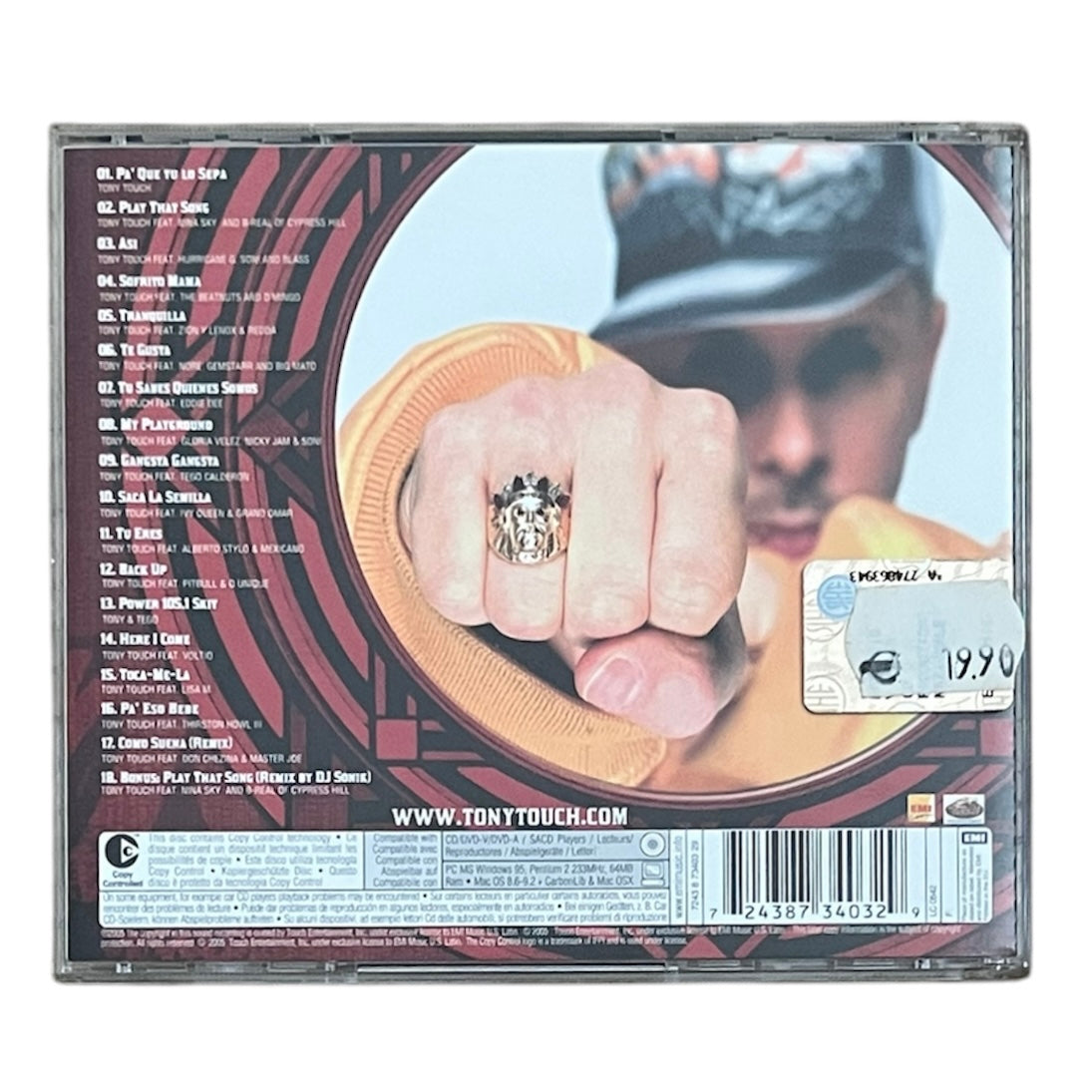 TONY TOUCH - THE REGGAETONY ALBUM - 2005 (CD)