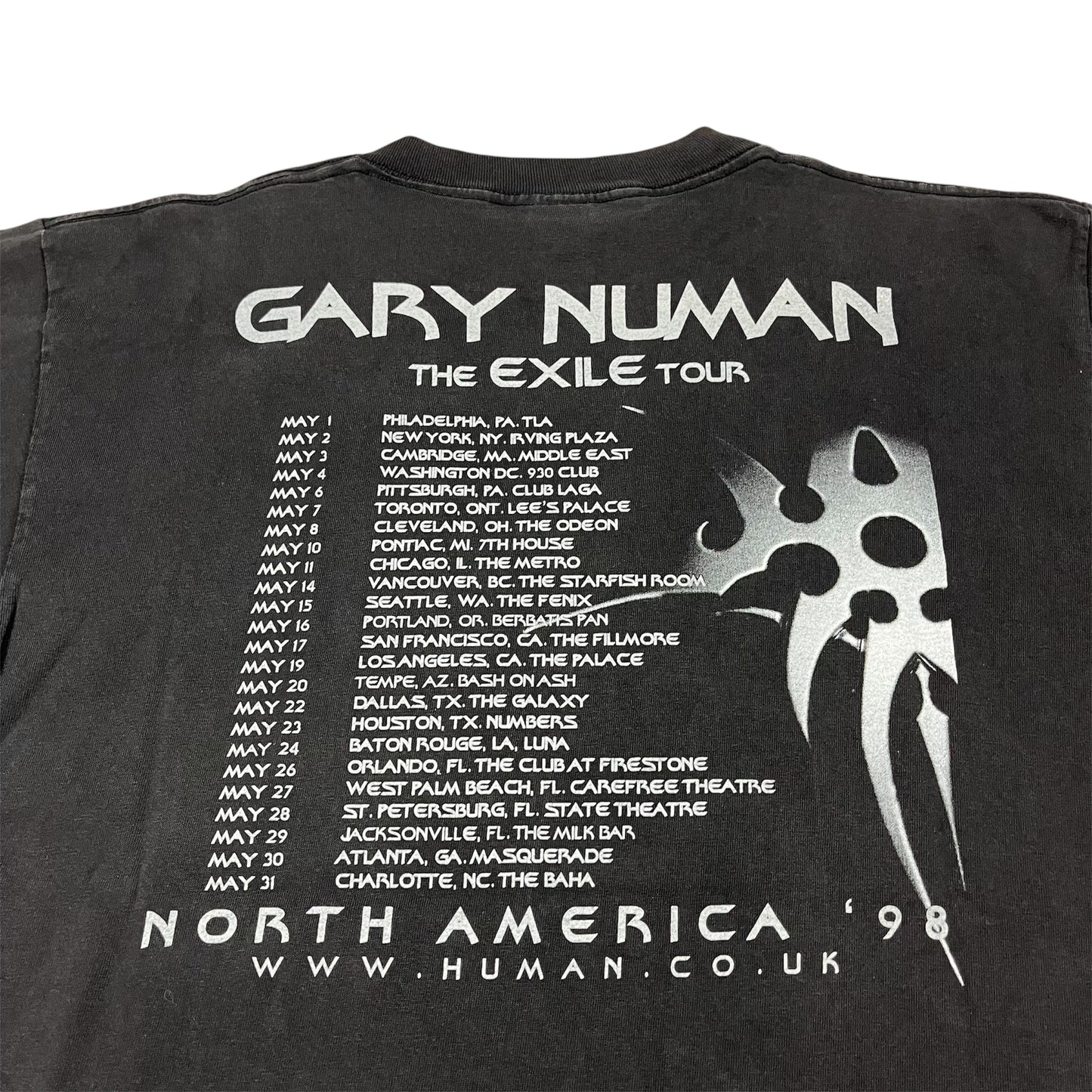 1998 DAWN/GARY NUMAN The Exile Tour single stitch tee / L