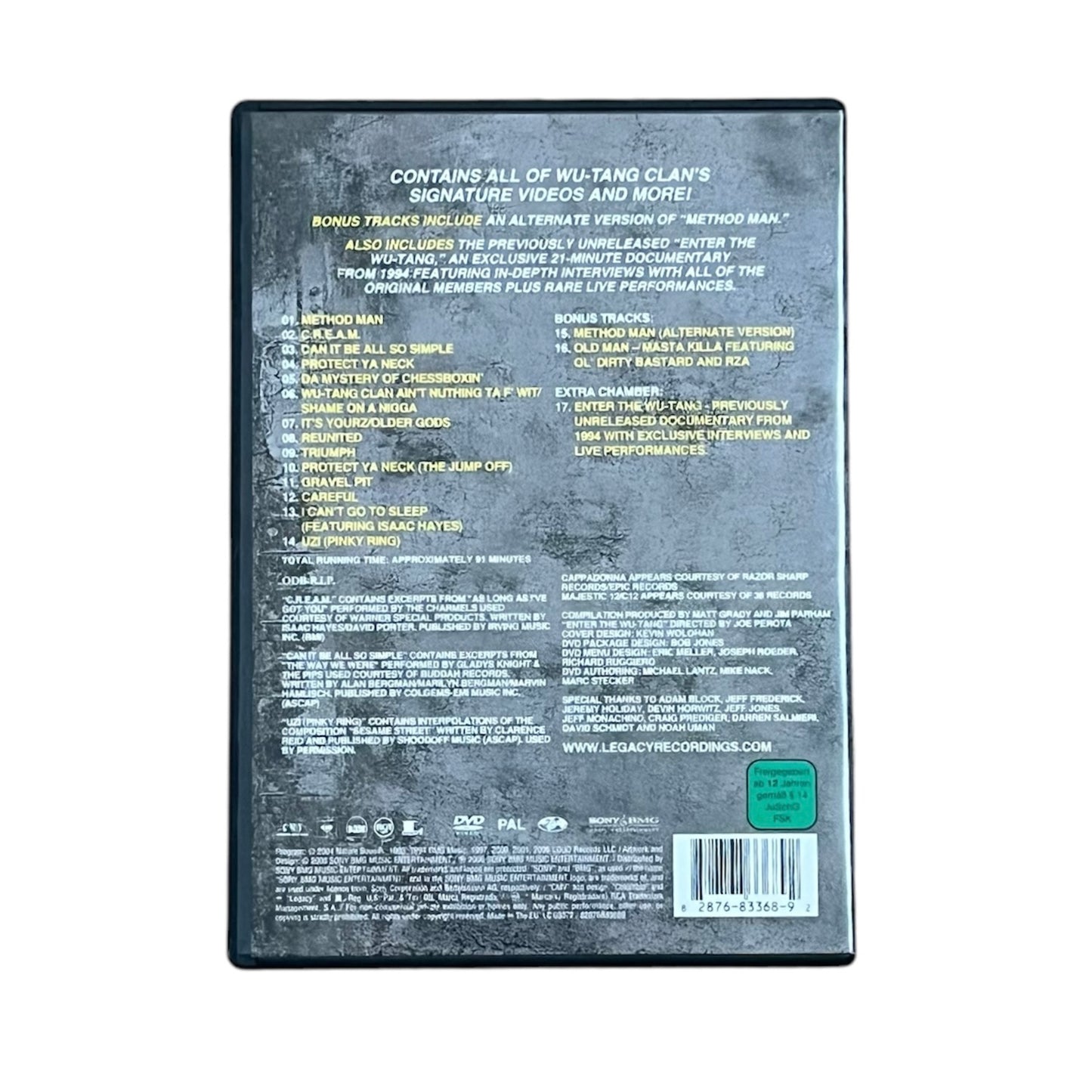 2004 WU-TANG CLAN “Legend Of The Wu-Tang: The Videos” DVD