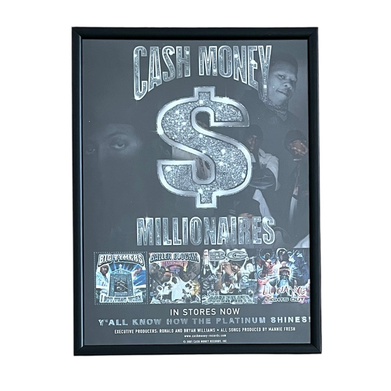 2000 CASH MONEY MILLIONAIRES Promo framed cut out 21x28cm