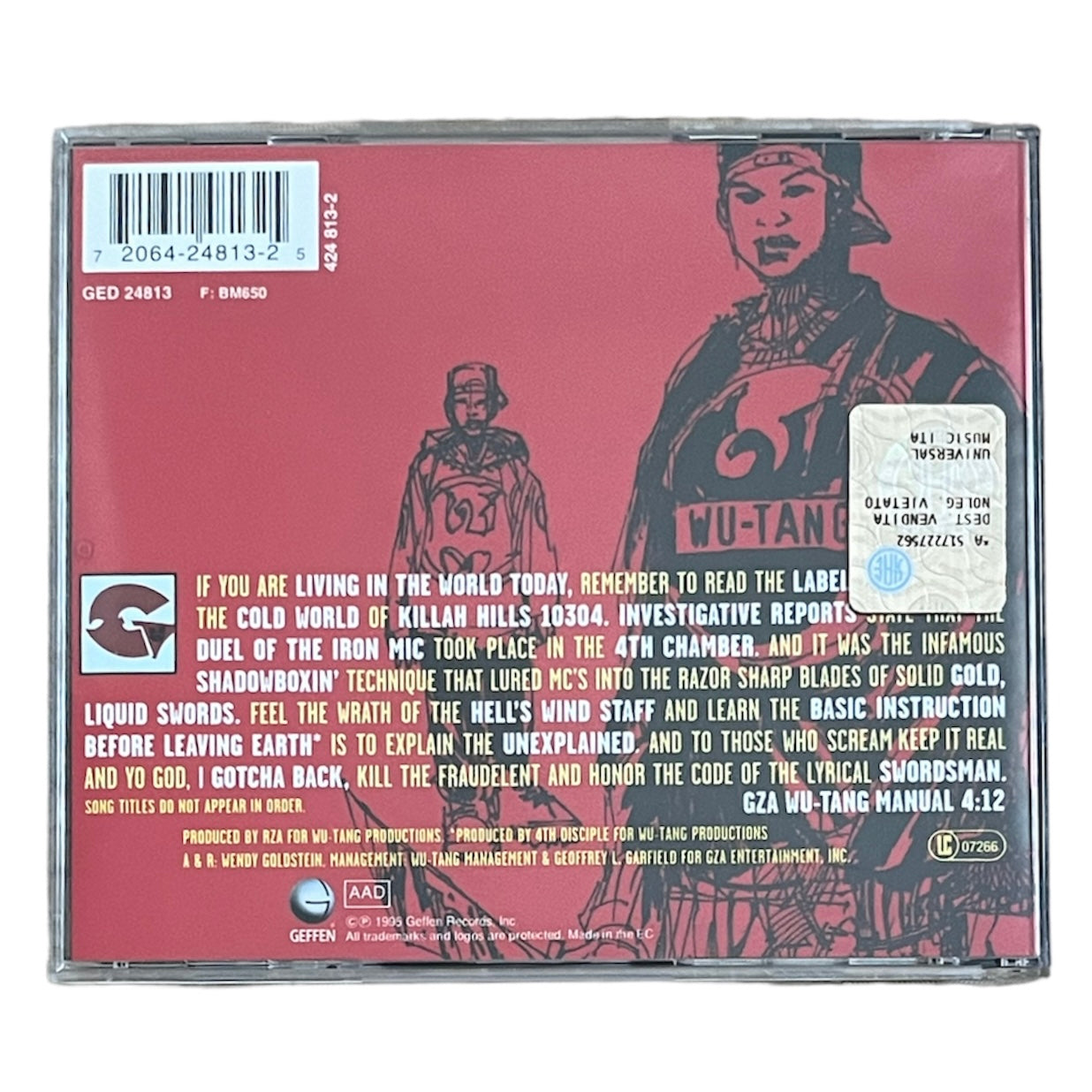 GZA - LIQUID SWORDS - 1995 (CD)