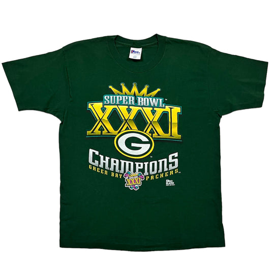 1997 Pro Player SuperBowl XXXI Green Bay Packers Single Stitch Tee - L