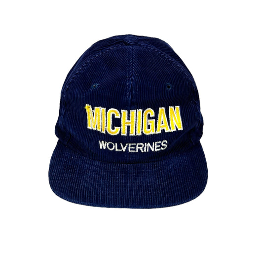 90s Michigan Wolverines TWINS Corduroy Hat - OS