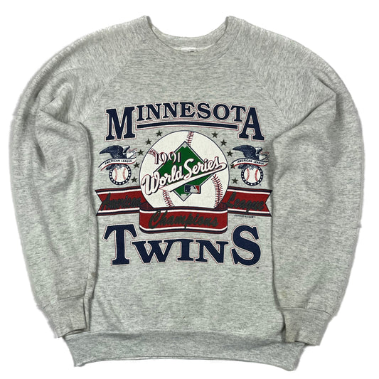 1991 WORLD SERIES Minnesota Twins FotL Crewneck - L