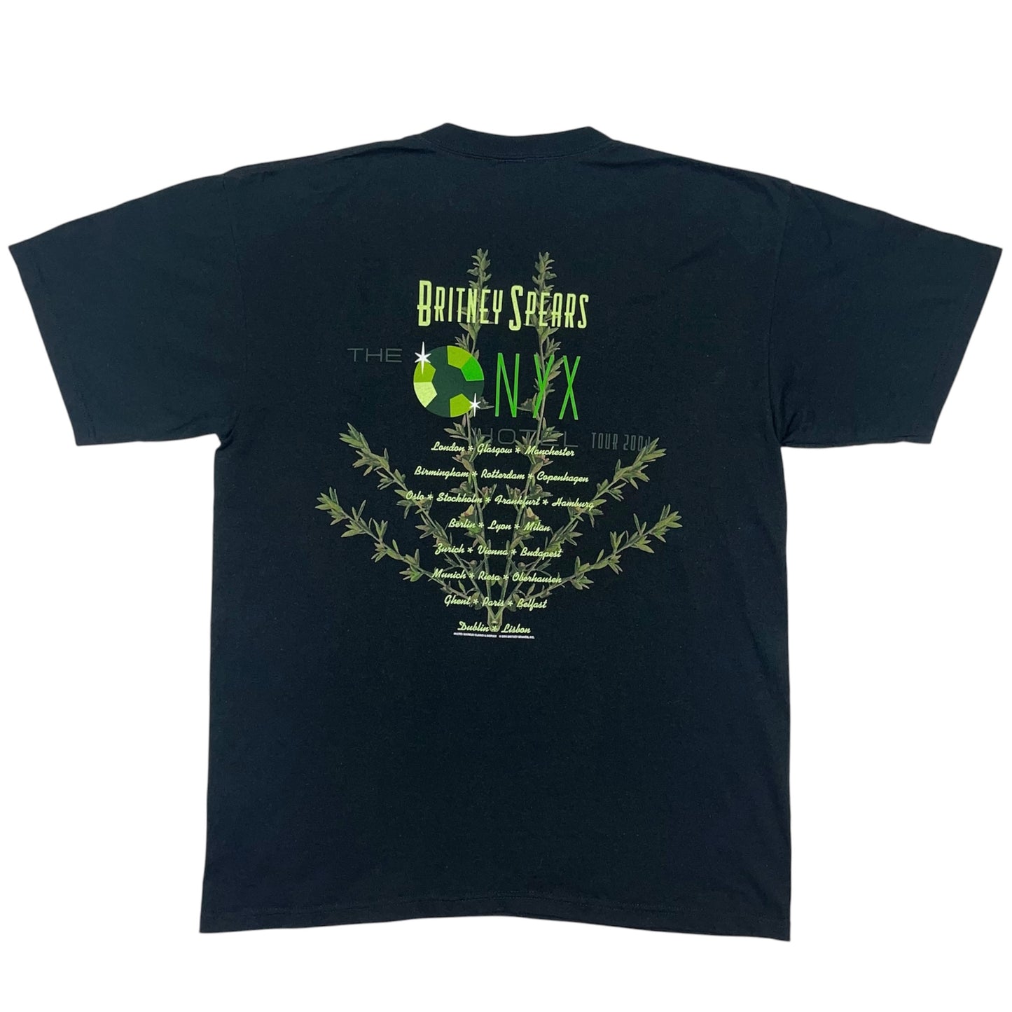 2004 BRITNEY SPEARS Onyx EU Tour Promo tee / L