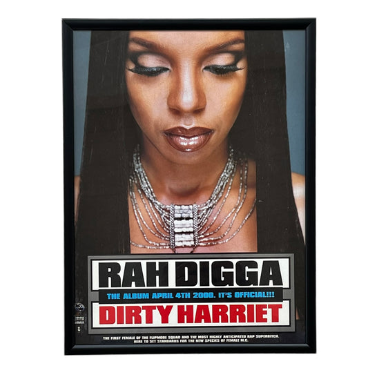 2000 RAH DIGGA “Dirty Harriet” Album Promo framed cut out 21x28cm