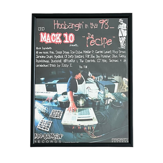 1998 MACK 10 “THE RECIPE” Album Promo framed cut out 21x28cm