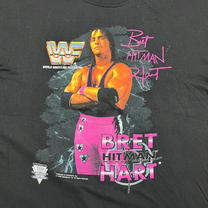 1992 Bret “Hitman” Hart WWF Wrestling Promo Tee / L