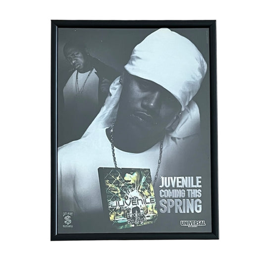 2001 JUVENILE “PROJECT ENGLISH” Album Promo framed cut out 21x28cm
