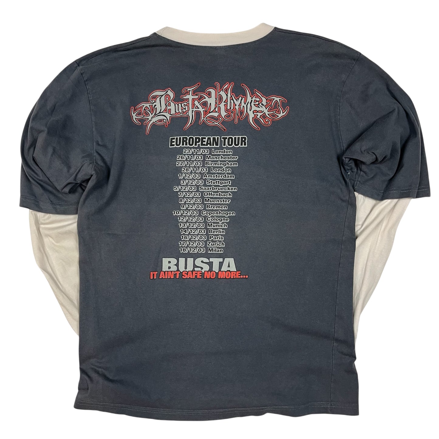 2003 BUSTA RHYMES “IT AIN’T SAFE NO MORE” Longsleeves Tee / M