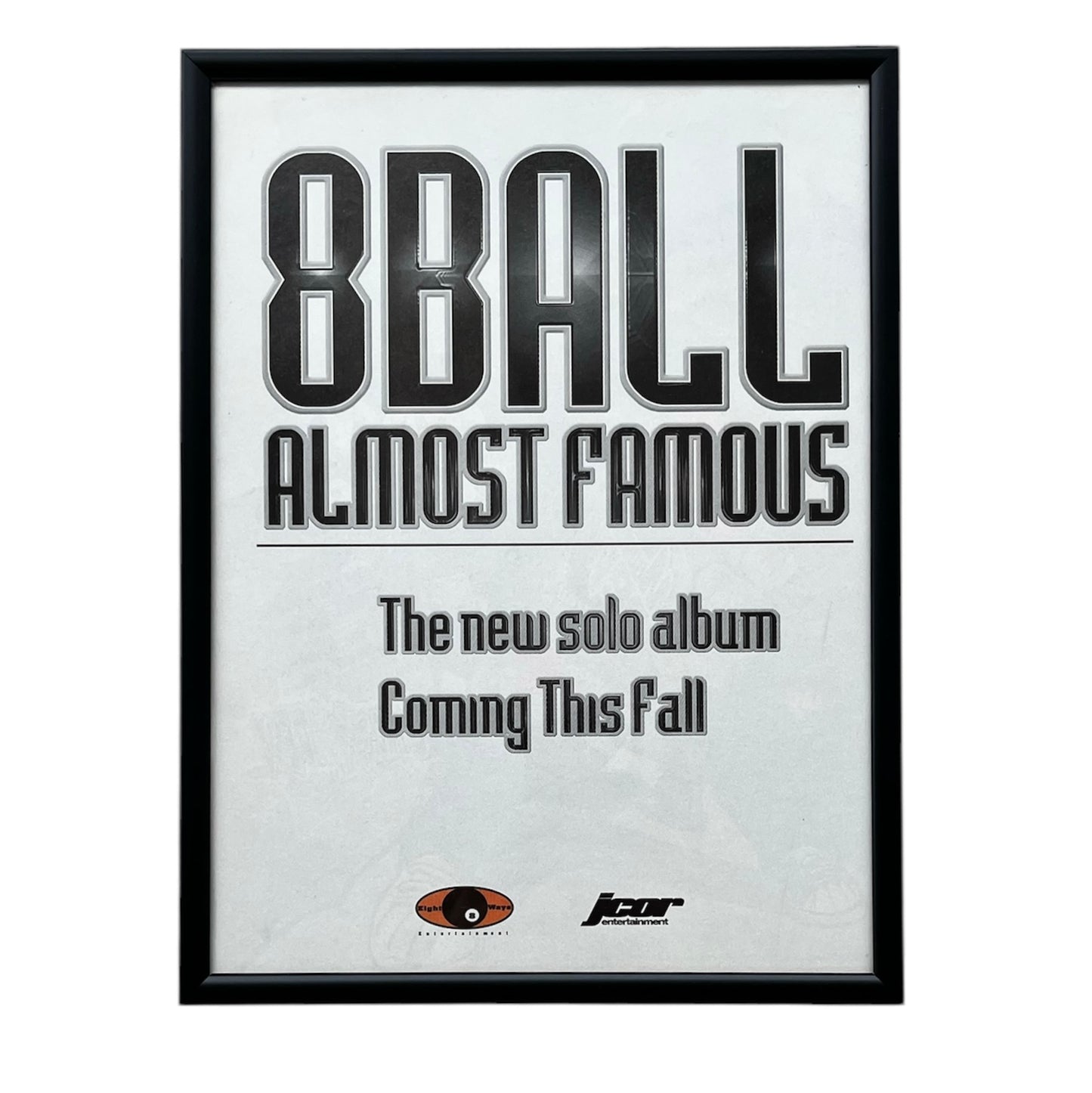 2001 8BALL “Almost Famous” Album Promo framed cut out 21x28cm