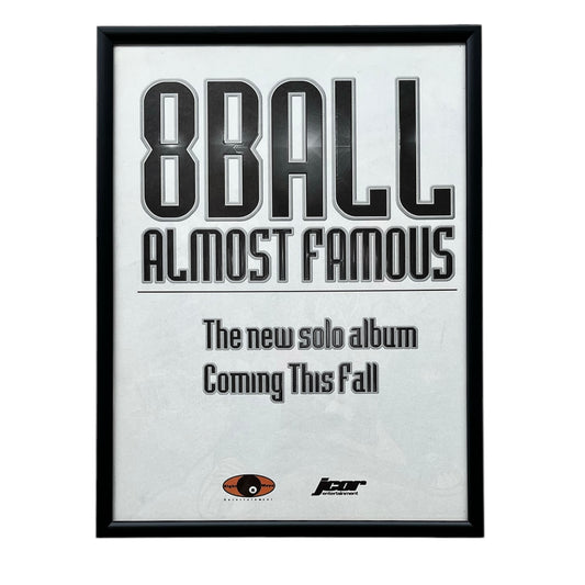 2001 8BALL “Almost Famous” Album Promo framed cut out 21x28cm