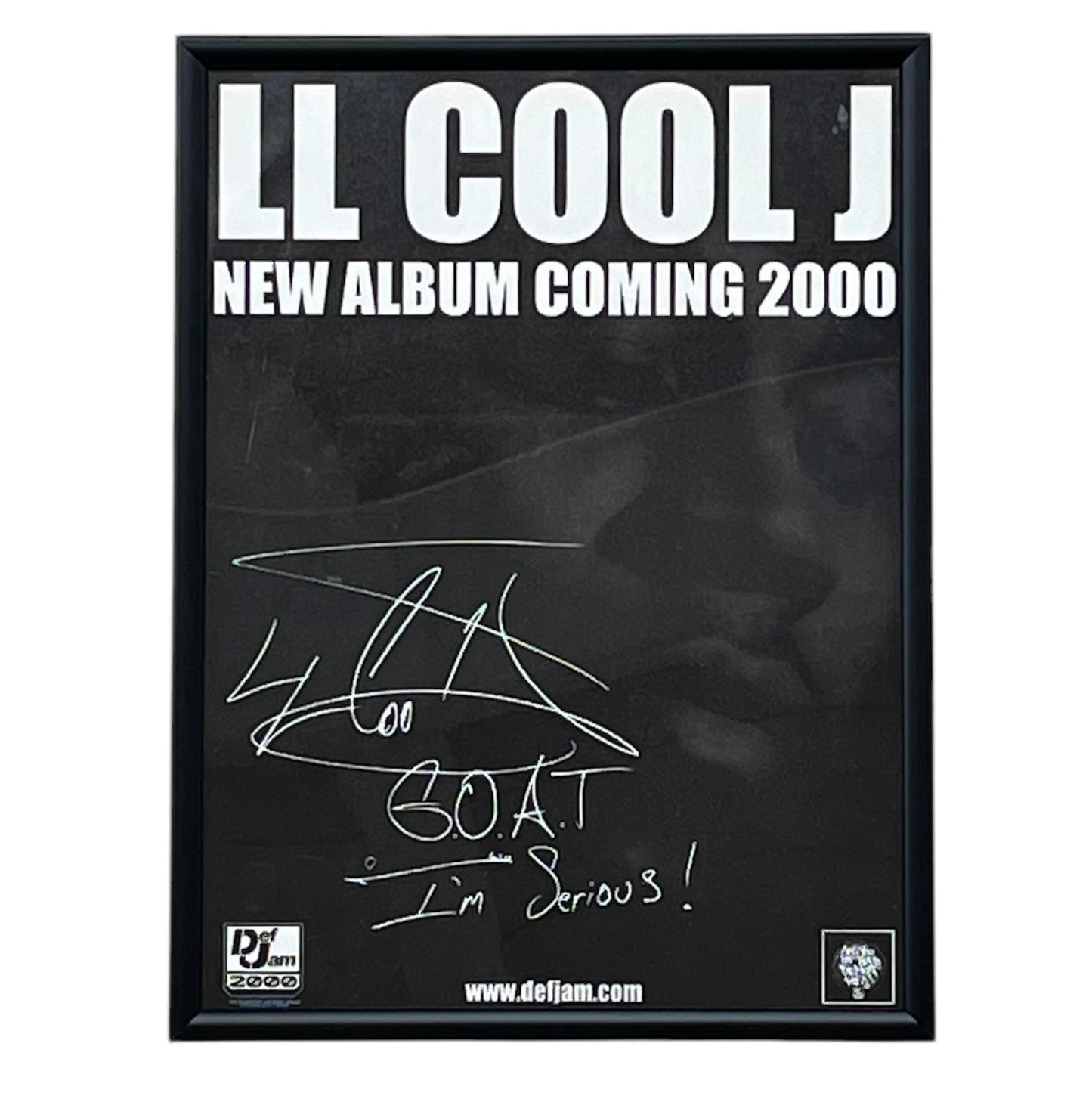 2000 LL COOL J “G.O.A.T.” Album Promo framed cut out 21x28cm