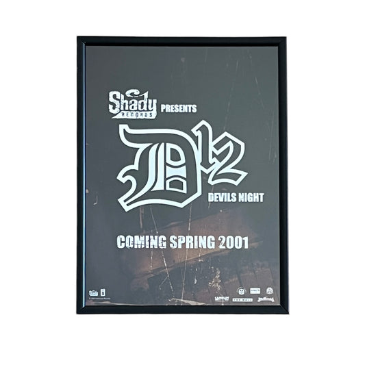 2001 D12 “Devil’s Night” Album Promo framed cut out 21x28cm