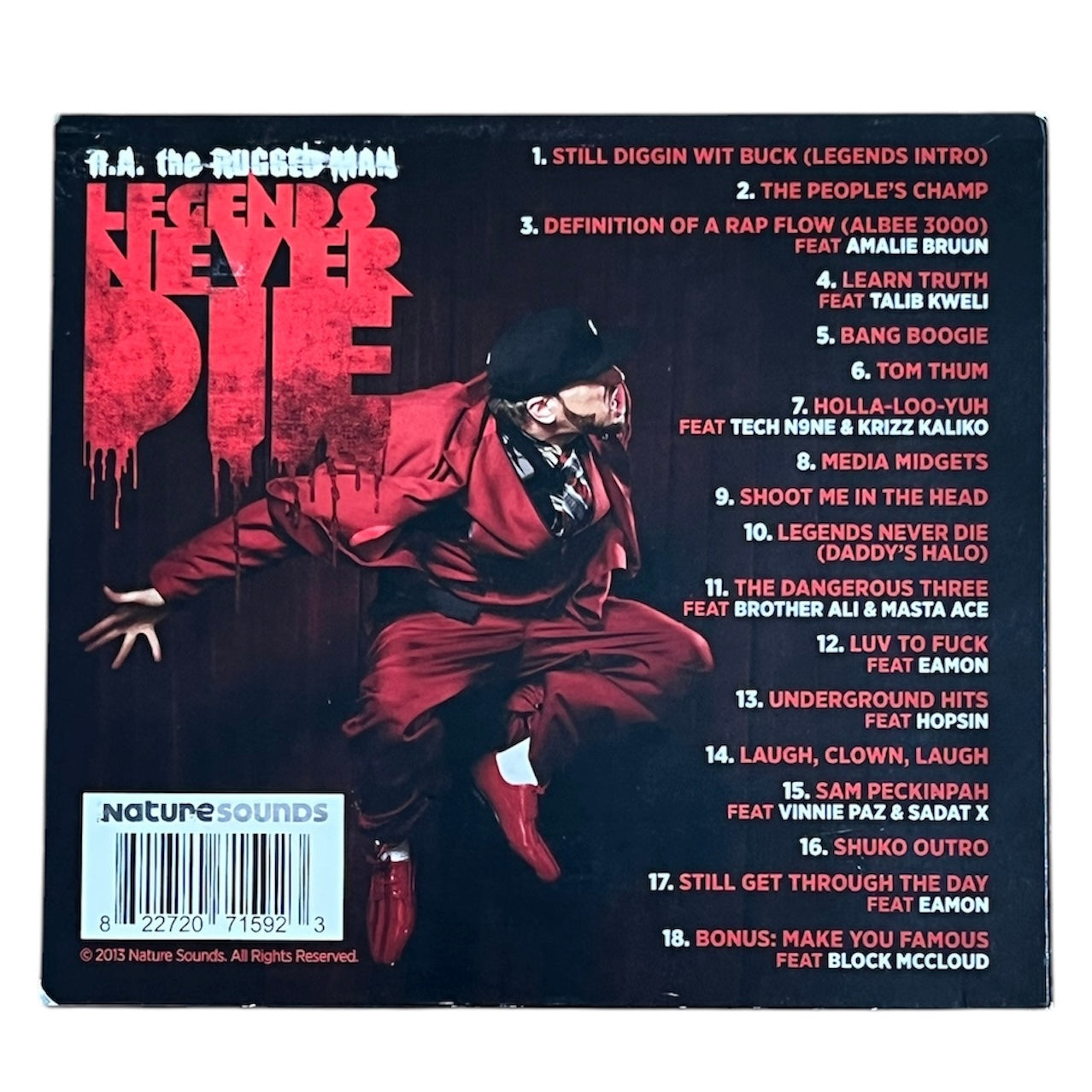 R.A. THE RUGGED MAN - LEGENDS NEVER DIE - 2013 (CD)