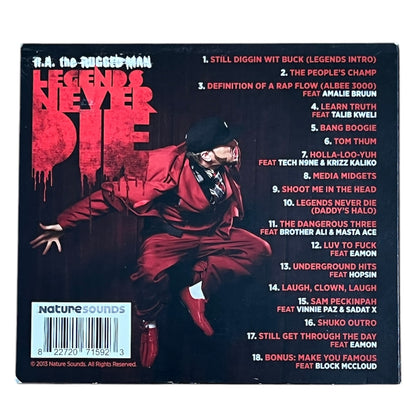 R.A. THE RUGGED MAN - LEGENDS NEVER DIE - 2013 (CD)