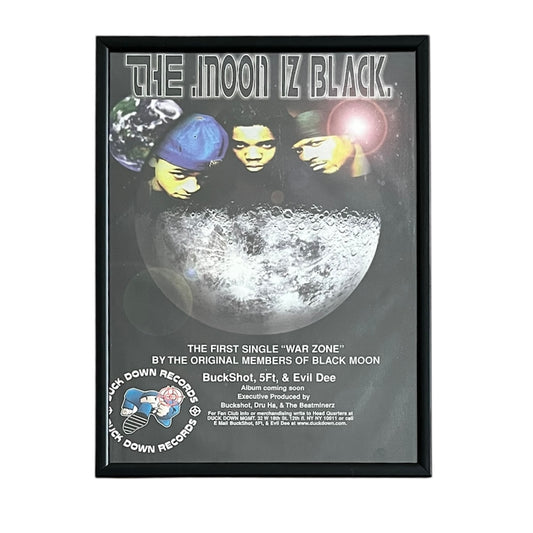 1998 BLACK MOON “WAR ZONE” Album Promo framed cut out 21x28cm
