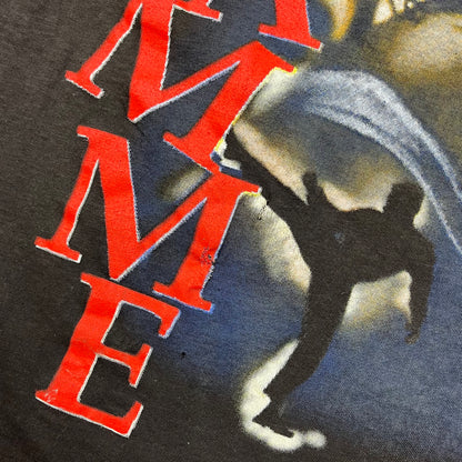 Vintage 90s JEAN CLAUDE VAN DAMME Double Impact Italian Bootleg single stitch Promo tee / XL
