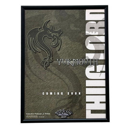 2001 YUKMOUTH “Thug Lord” Album Promo framed cut out 21x28cm