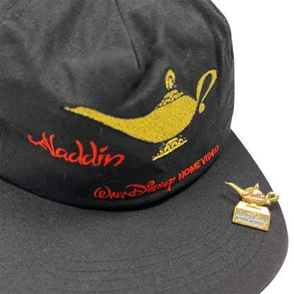 90s Disney ALADDIN Home Video Movie Promo Cap + Pin