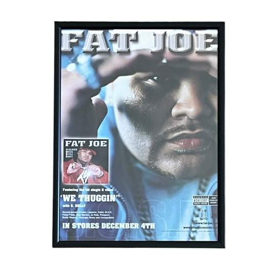 2001 FAT JOE “J.O.S.E.” Album Promo framed cut out 21x28cm