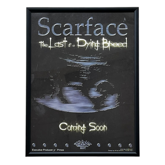 2000 SCARFACE “Last of a Dying Breed” Album Promo framed cut out 21x28cm