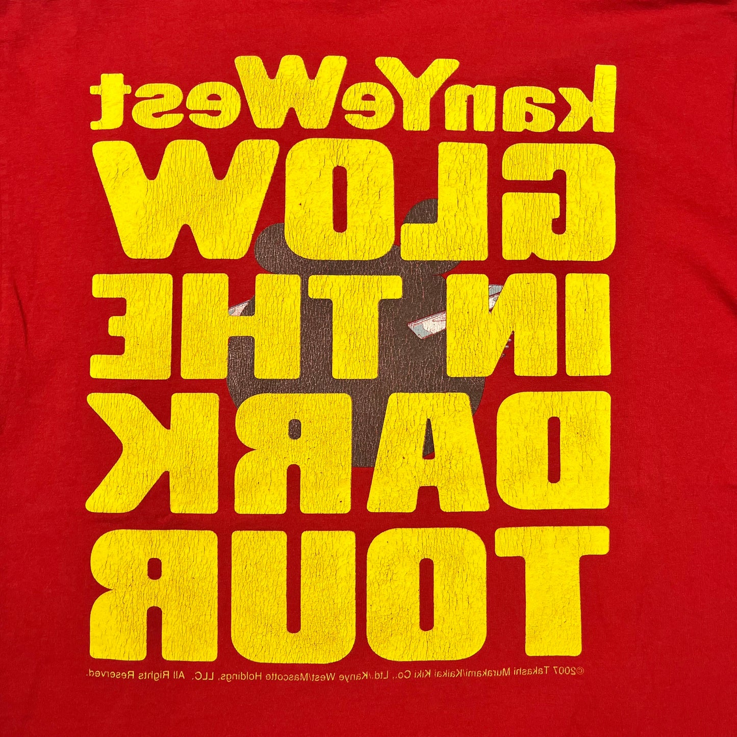 2007 KANYE WEST/TAKASHI MURAKAMI The Glow In The Dark Tour Promo tee / L