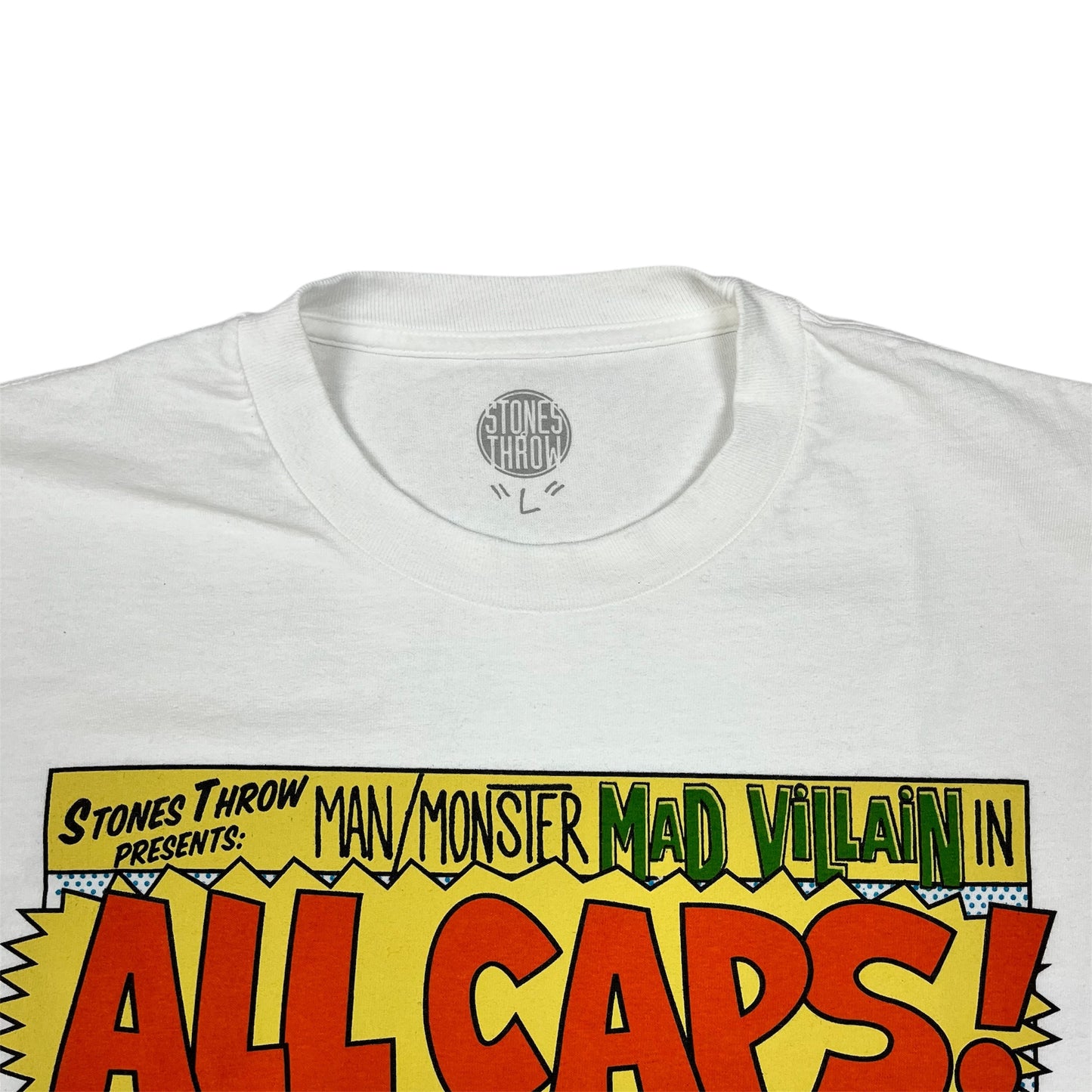 Y2K STONES THROW MF DOOM “ALL CAPS” Tee / L