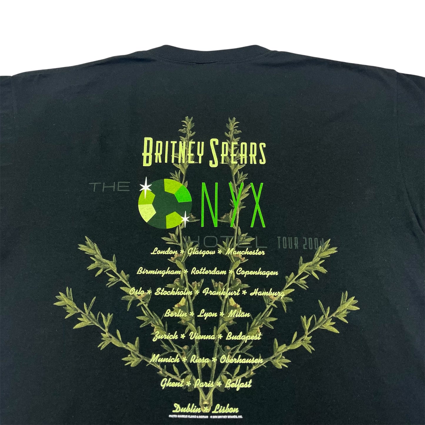 2004 BRITNEY SPEARS Onyx EU Tour Promo tee / L
