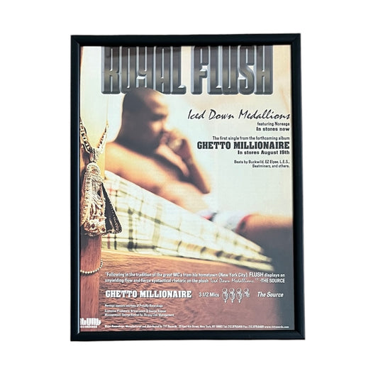 1997 ROYAL FLUSH “GHETTO MILLIONAIRE” Album Promo framed cut out 21x28cm
