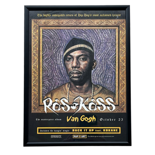 2001 RAS KASS “VAN Gogh” Album Promo framed cut out 21x28cm