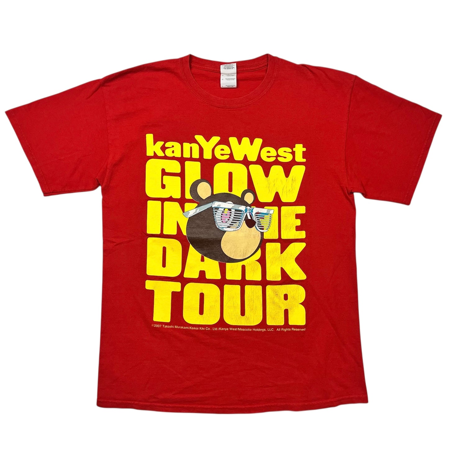 2007 KANYE WEST/TAKASHI MURAKAMI The Glow In The Dark Tour Promo tee / L
