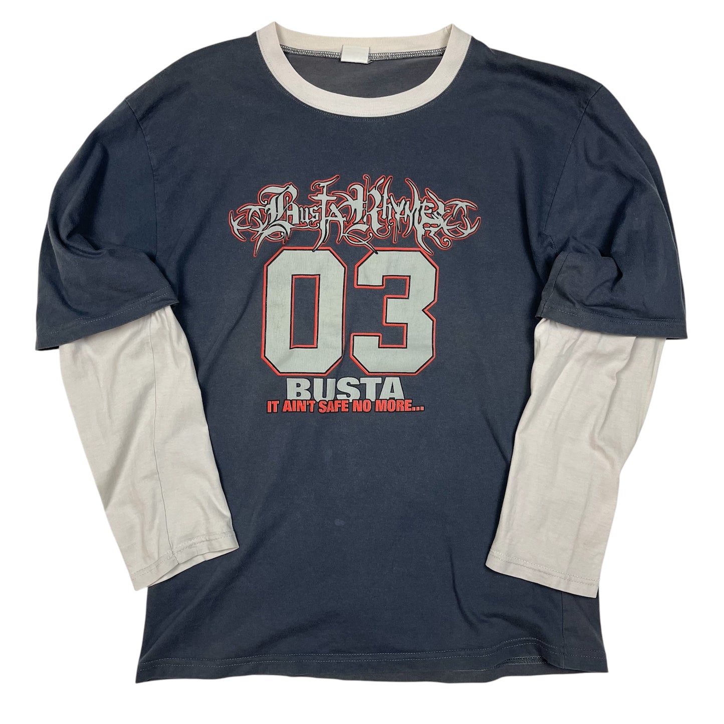 2003 BUSTA RHYMES “IT AIN’T SAFE NO MORE” Longsleeves Tee / M