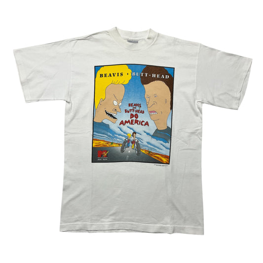 1996 Beavis & Butthead Do America Movie Promo tee / L