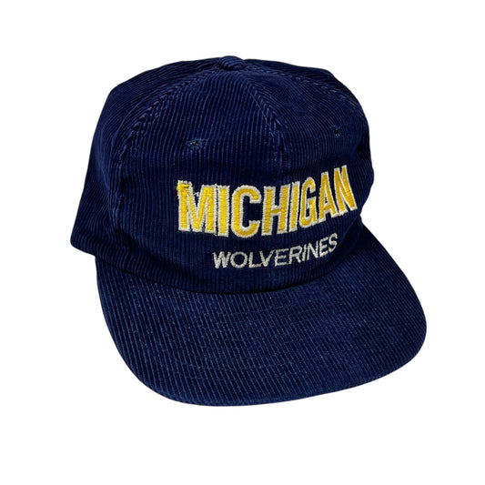 Vintage 90s TWINS ENT Michigan Wolverines Corduroy Hat / OS