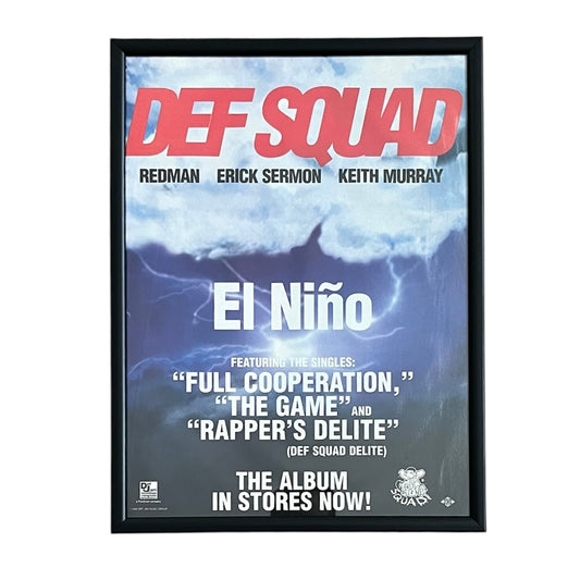 1998 DEF SQUAD “EL NINO” Album Promo framed cut out 21x28cm