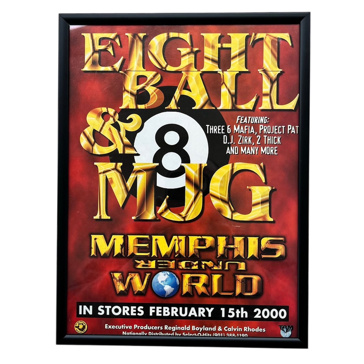 2000 8BALL & MJG “Memphis Under World” Album Promo framed cut out 21x28cm
