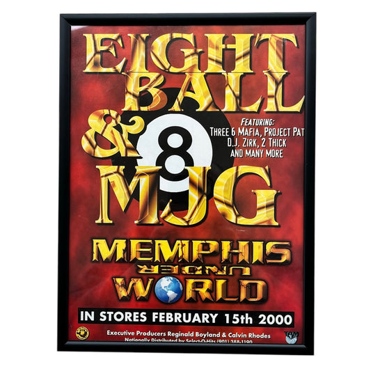 2000 8BALL & MJG “Memphis Under World” Album Promo framed cut out 21x28cm