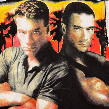 Vintage 90s JEAN CLAUDE VAN DAMME Double Impact Italian Bootleg single stitch Promo tee / XL