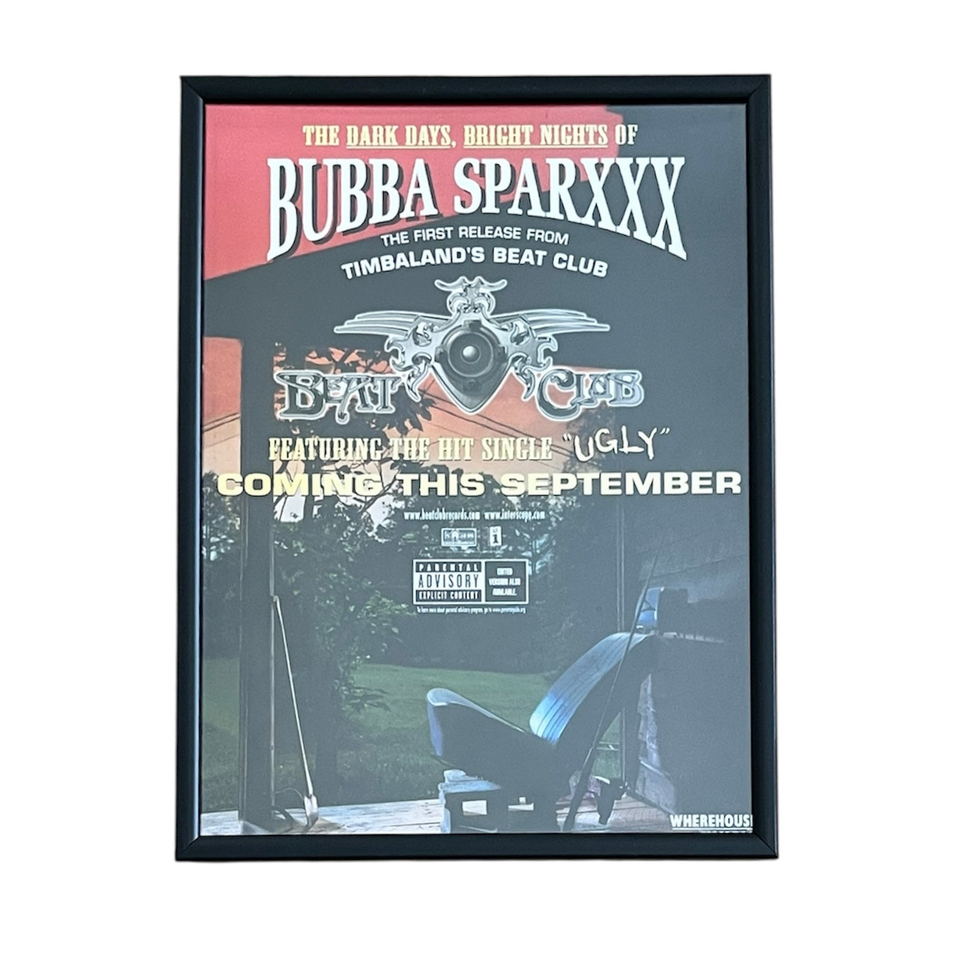 2001 BUBBA SPARXXX Album Promo framed cut out 21x28cm