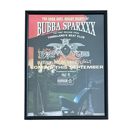 2001 BUBBA SPARXXX Album Promo framed cut out 21x28cm