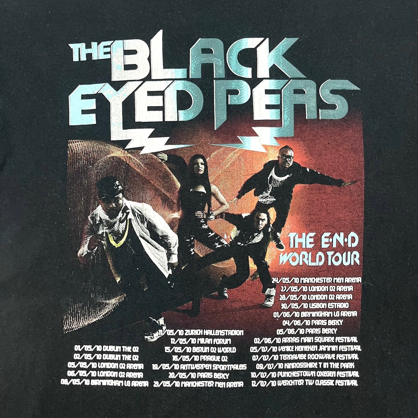 2010 BLACK EYED PEAD The End Tour Promo tee / L
