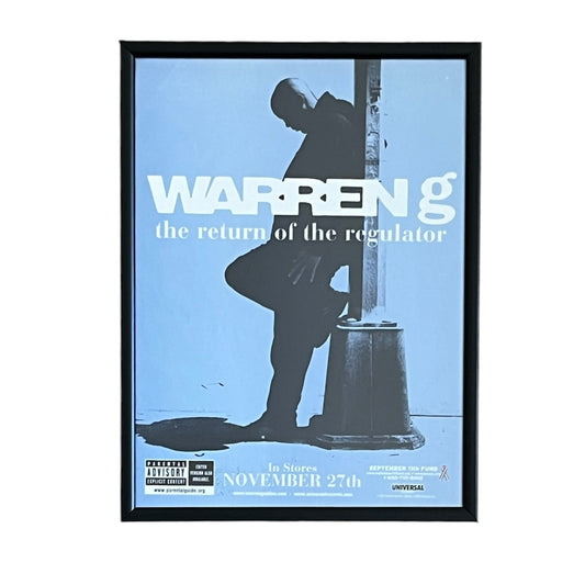 2001 WARREN G “The Return Of The Regulator” Album Promo framed cut out 21x28cm