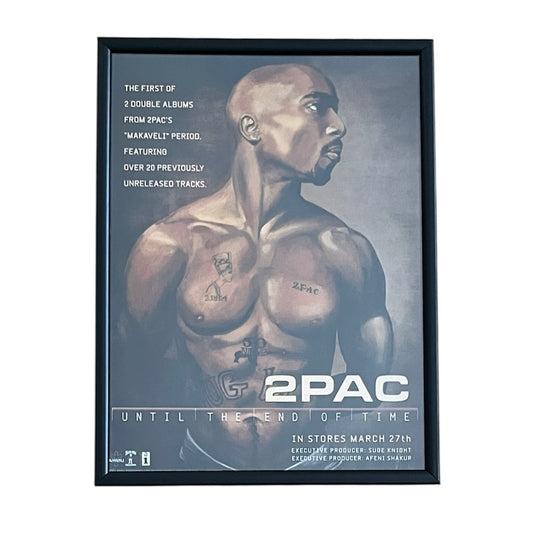 2001 TUPAC “UNTIL THE END OF TIME” Album Promo framed cut out 21x28cm
