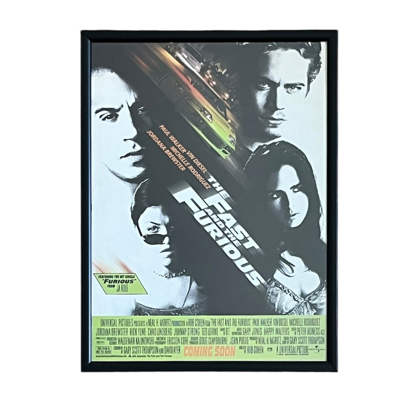 2001 “THE FAST & THE FURIOUS” Movie Promo framed cut out 21x28cm