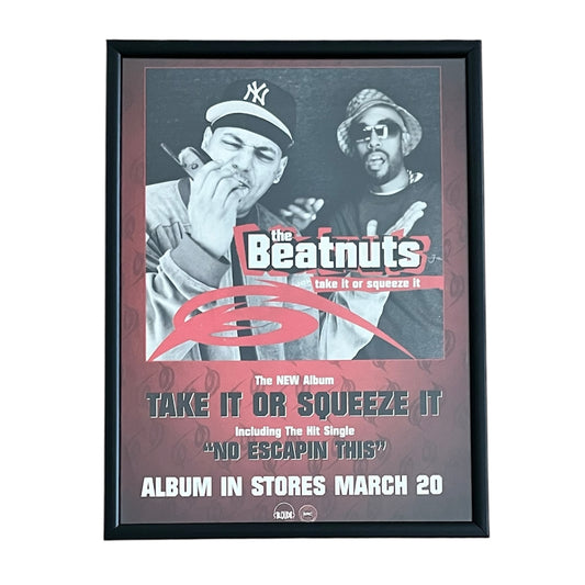 2001 BEATNUTS “TAKE IT OR SQUEEZE IT” Album Promo framed cut out 21x28cm