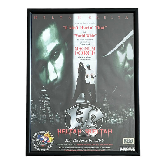 1998 HELTAH SKELTAH “MAGNUM FORCE” Album Promo framed cut out 21x28cm
