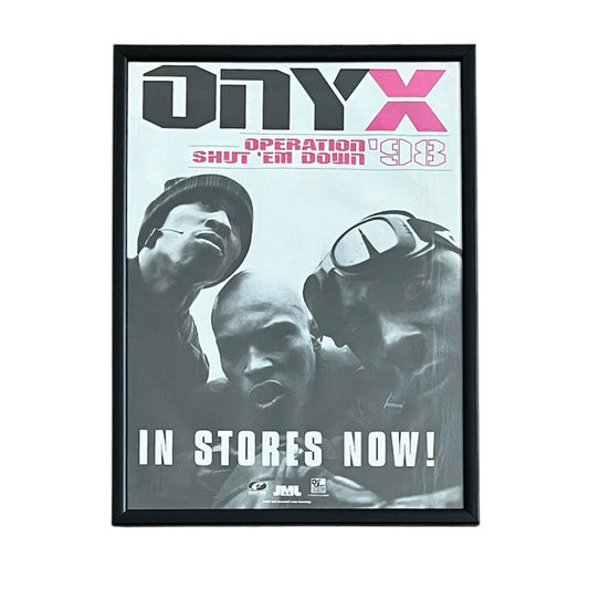 1998 ONYX “SHUT ‘EM DOWN” Album Promo framed cut out 21x28cm