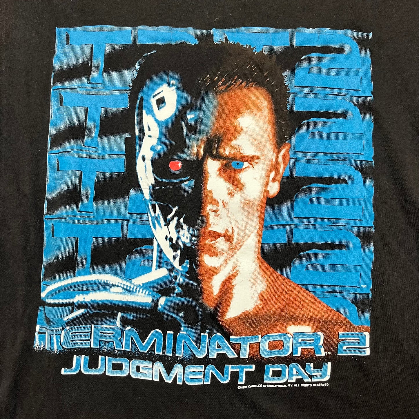 1991 TERMINATOR 2: JUDGEMENT DAY Movie Promo Tee / L