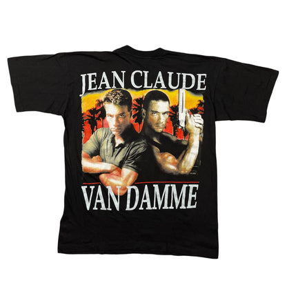 Vintage 90s JEAN CLAUDE VAN DAMME Double Impact Italian Bootleg single stitch Promo tee / XL